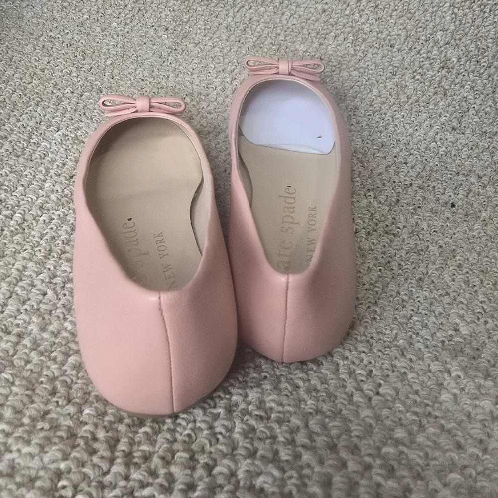 kate spade New York Pink Bow Ballet Flats